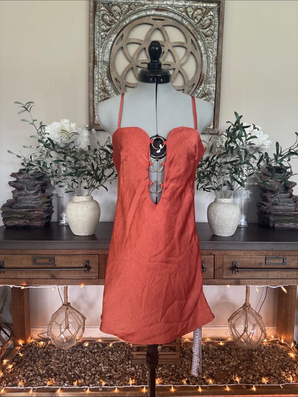Missguided Rust Orange Dress New W Tags